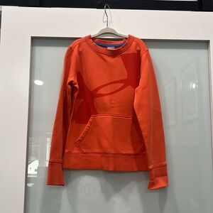 Under Armour Orange Crewneck Sweatshirt, Size Small